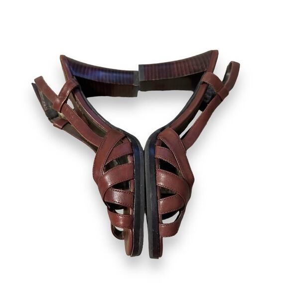 Banana Republic Vachetta Strappy Leather Slingback Heels Sandals Sz 7‎ Estimated - Picture 3 of 13